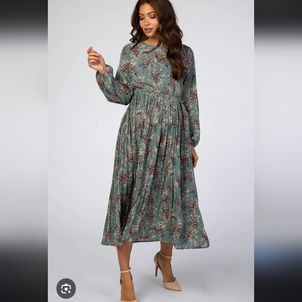 HAYDEN Floral Green Maxi Dress
